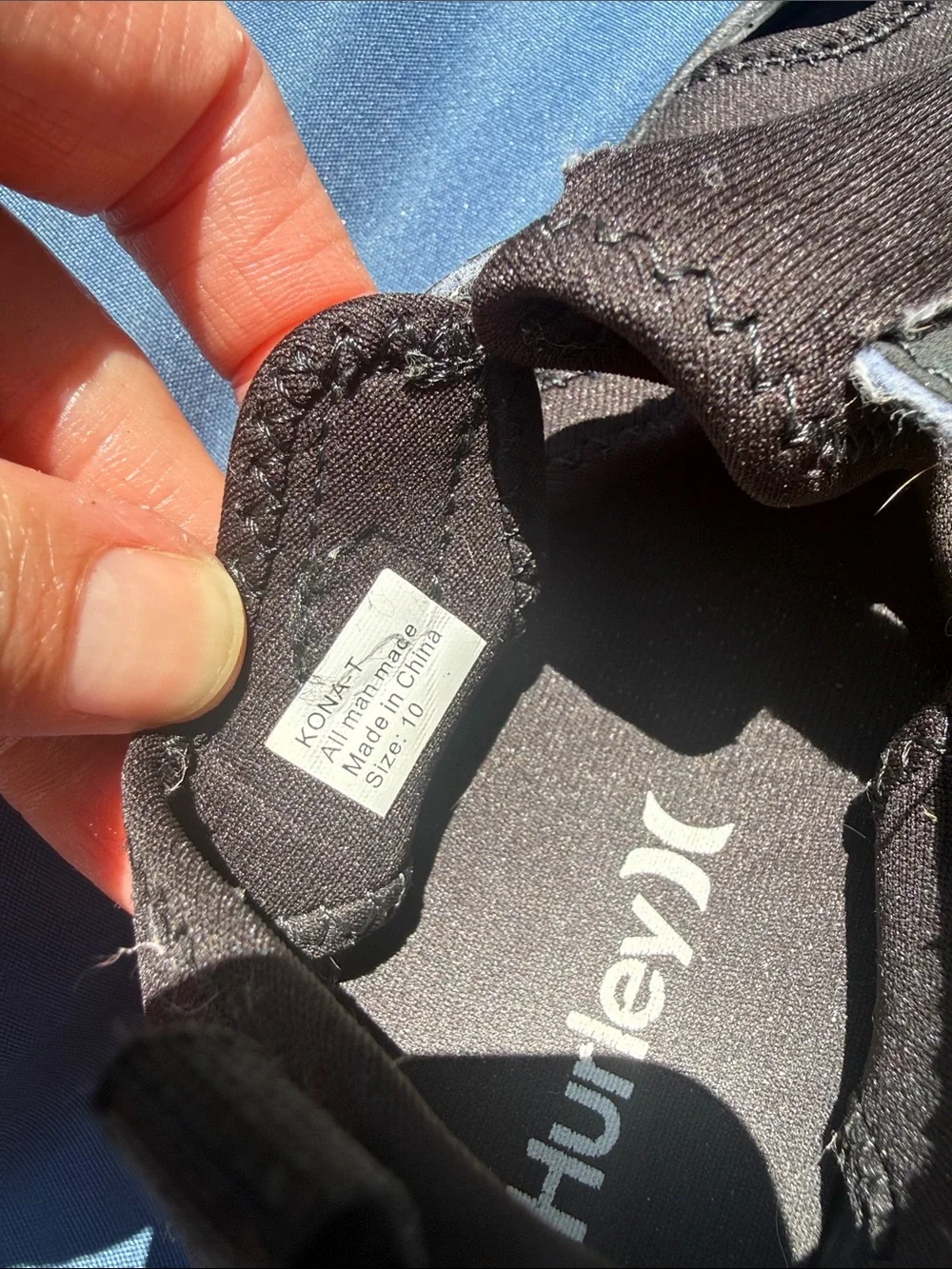 Hurley Kids Black and White Water Shoes with Hook-and-Loop Strap